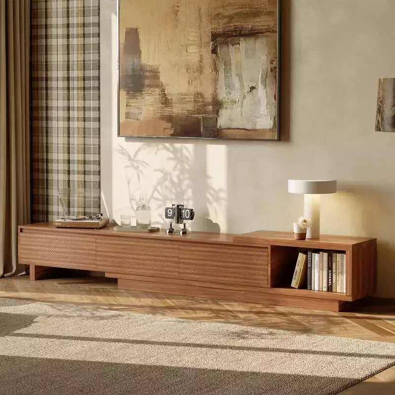 Mobile porta TV allungabile in MDF con 3 cassetti 40,3 cm A x 200-260 cm L x 40 cm P