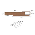 Mobile porta TV allungabile in MDF con 3 cassetti 40,3 cm A x 200-260 cm L x 40 cm P