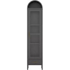 CuisinSmart 73 in Tall Narrow Arched Bookcase, Metal Arched Storage Cabinet, Modern Pantry Cabinet for Living Room, Kitchen, Office