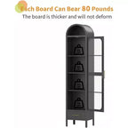 Libreria ad Arco in Acciaio con Ante in Vetro 160 cm (A) x 46 cm (L) x 14,5 cm (P)