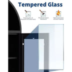 Libreria ad Arco in Acciaio con Ante in Vetro 160 cm (A) x 46 cm (L) x 14,5 cm (P)