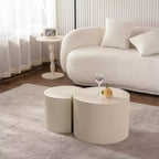 Tavolino rotondo in legno con design a rilievo 37,9 cm H x 86 cm diametro