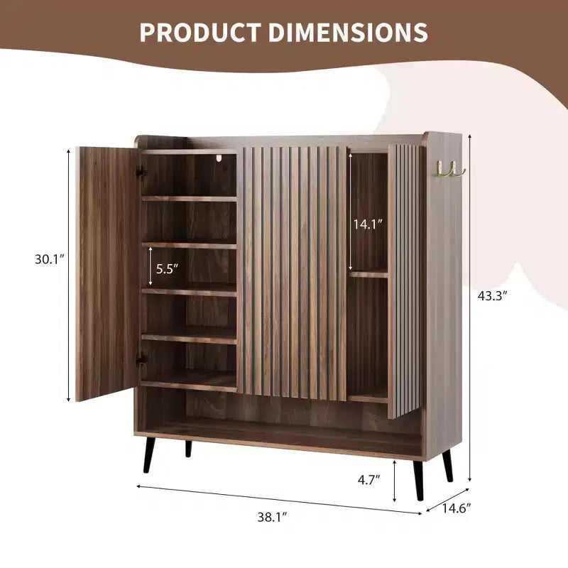 Scarpiera 3 Ante 30+ Paia 113,5 cm L x 45 cm P x 26 cm A