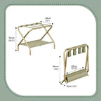 Portavaligie Pieghevole in Acciaio con Scarpiera 69,1 cm L x 38,1 cm P x 52,1 cm H