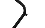 Tavolino da Caffè Quadrato in Vetro Temperato 58,4 cm L x 58,4 cm P con Base Geometrica
