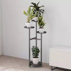 Multi-Layer Tall Metal Plant Shelf for Indoor Corner  Anti-Slip Feet, Heavy Duty Tiered Stand for Living Room, Balcony, Patio