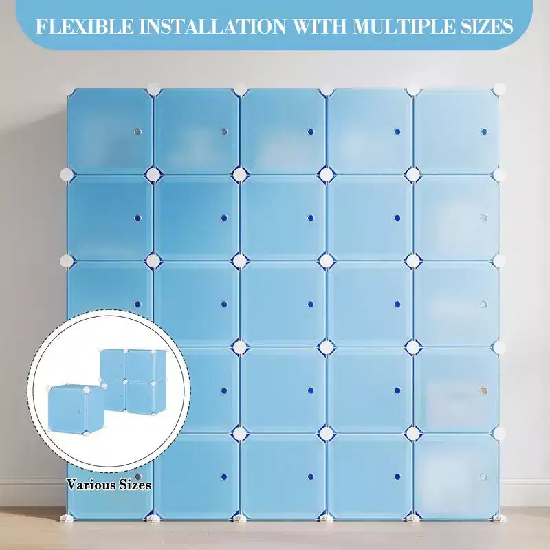 Scarpiera modulare salvaspazio 12 cubi impilabile con ante, organizer portatile a 4 livelli impilabile per scarpe, per camera da letto, soggiorno