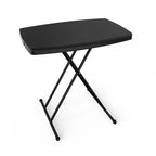 Karl Home 30 inch. Black Patio Plastic Folding Table Adjustable Height