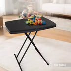Tavolo da Patio Pieghevole in Plastica con Altezza Regolabile 30''x20''