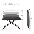 Tavolo da Patio Pieghevole in Plastica con Altezza Regolabile 30''x20''