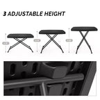 Tavolo da Patio Pieghevole in Plastica con Altezza Regolabile 30''x20''