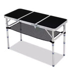 Karl Home Patio Aluminium Folding Table With Mesh Storage Bag