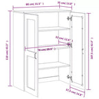 Mobile alto in composito di legno 80 cm L x 110 cm A x 35 cm P