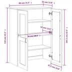 Mobile alto in composito di legno 80 cm L x 110 cm A x 35 cm P