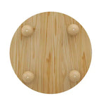 Tavolino da caffè rotondo scanalato in legno di pino con vano portaoggetti nascosto 80,7 cm L x 41,4 cm A