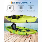 Rastrelliera autoportante in acciaio per 2 kayak con larghezza regolabile 48,4–71,8''