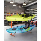 Rastrelliera autoportante in acciaio per 2 kayak con larghezza regolabile 48,4–71,8''