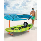 Rastrelliera autoportante in acciaio per 2 kayak con larghezza regolabile 48,4–71,8''