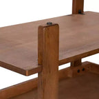 Tavolino da caffè in legno a due ripiani 91 cm L x 51 cm P x 47 cm H