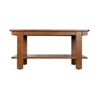 Tavolino da caffè in legno a due ripiani 91 cm L x 51 cm P x 47 cm H