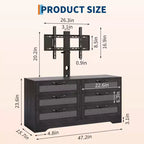 Mobile TV in legno e rattan con montaggio 6 cassetti 120 cm L x 111 cm A x 40 cm P