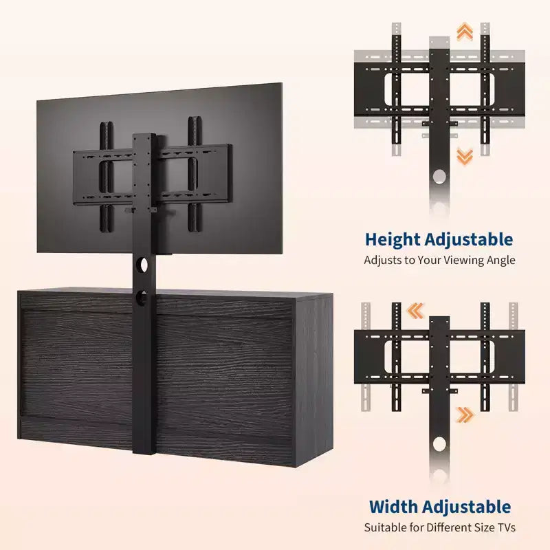 Mobile TV con Supporto, Mobile Porta TV Moderno da 120 cm con Cassettiera a 6 Cassetti in Rattan per TV da 32-85 Pollici, Consolle Multimediale con Contenitore per Soggiorno