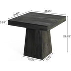 Tavolo da pranzo quadrato in MDF da 80 cm L x 75 cm H con base a piedistallo