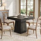 Tavolo da pranzo quadrato in MDF da 80 cm L x 75 cm H con base a piedistallo