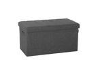 Seville Classics Channel Tufted Storage Trunk with Handles, 30 W x 15.7 D x 15.7 H