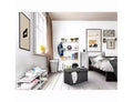 Pouff contenitore in poliestere 76,2 cm L x 39,9 cm P x 39,9 cm H