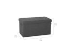 Pouff contenitore in poliestere 76,2 cm L x 39,9 cm P x 39,9 cm H