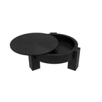 Tavolino da caffè rotondo in MDF con contenitore a scomparsa 33,07''L x 14,96''A