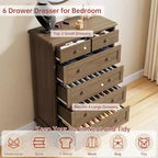 Cassettiera in legno a 6 cassetti con gambe affusolate — Finitura anticata