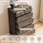 Cassettiera in legno a 6 cassetti con gambe affusolate — Finitura anticata