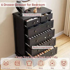 Cassettiera in legno a 6 cassetti con gambe affusolate — Finitura anticata
