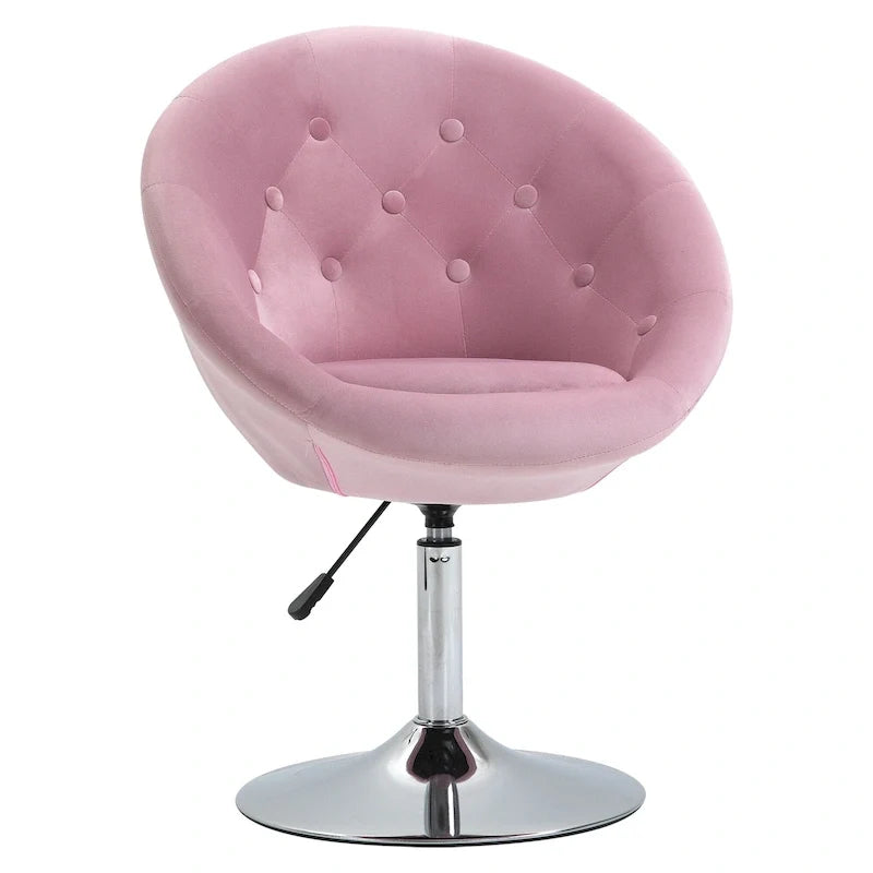 Fauteuil d'appoint pivotant rose moderne 26