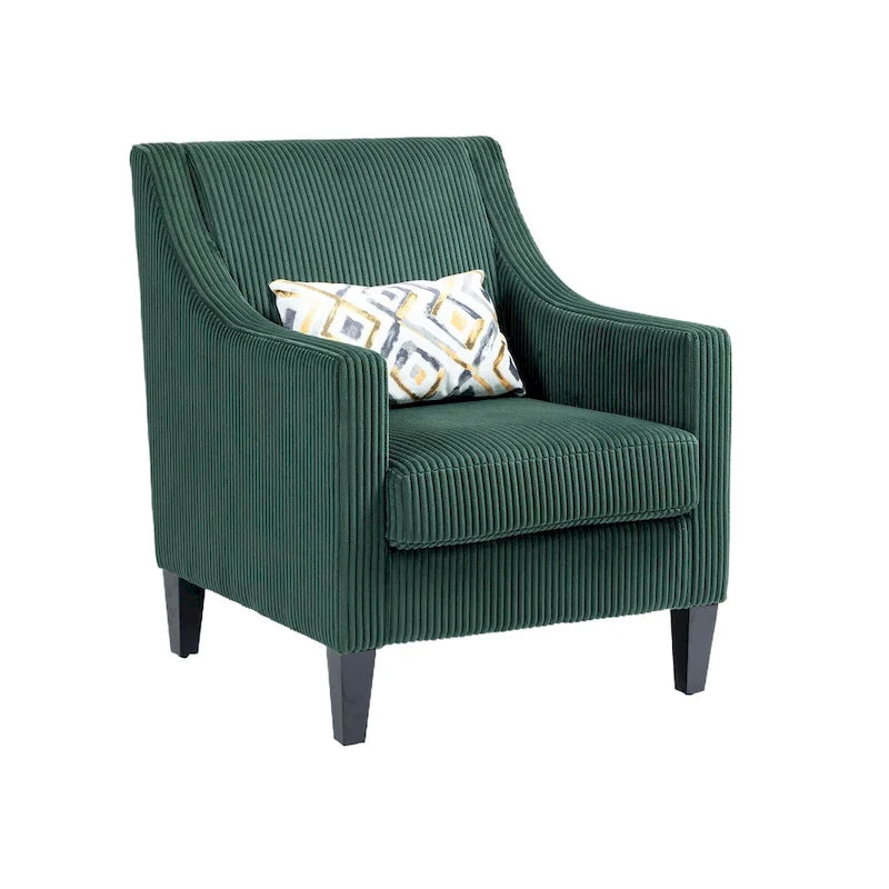 Emerald Modern 26.8 Arm Chair with Rubber Wood Legs