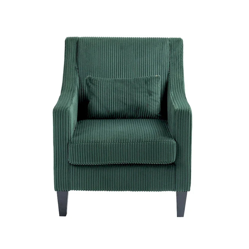Emerald Modern 26.8 Arm Chair with Rubber Wood Legs