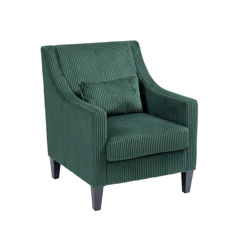 Emerald Modern 26.8 Arm Chair with Rubber Wood Legs