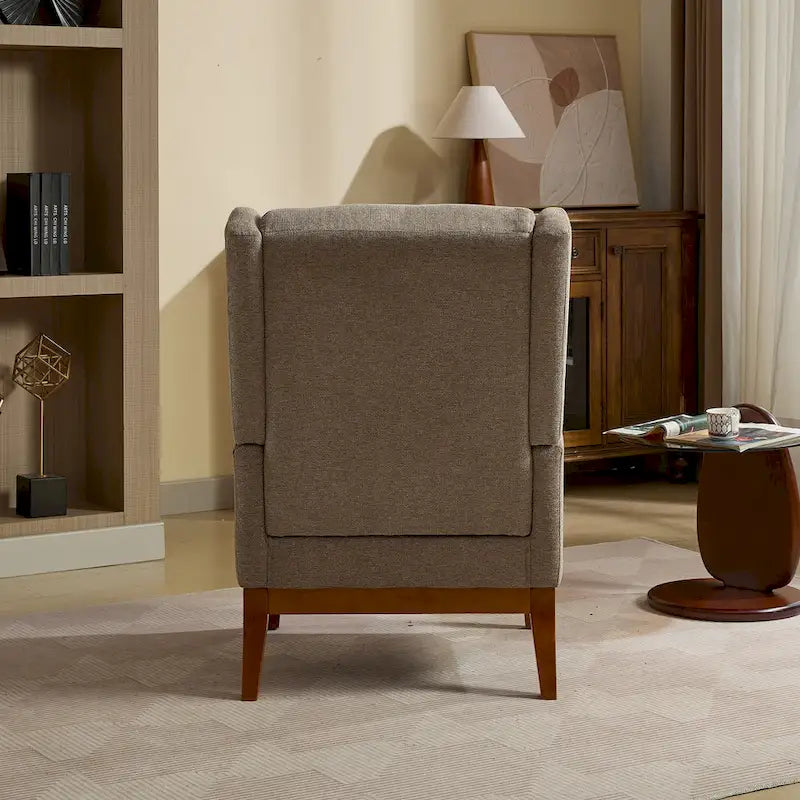 Fauteuil club moderne à dossier haut, en mélange de polyester, pour la lecture