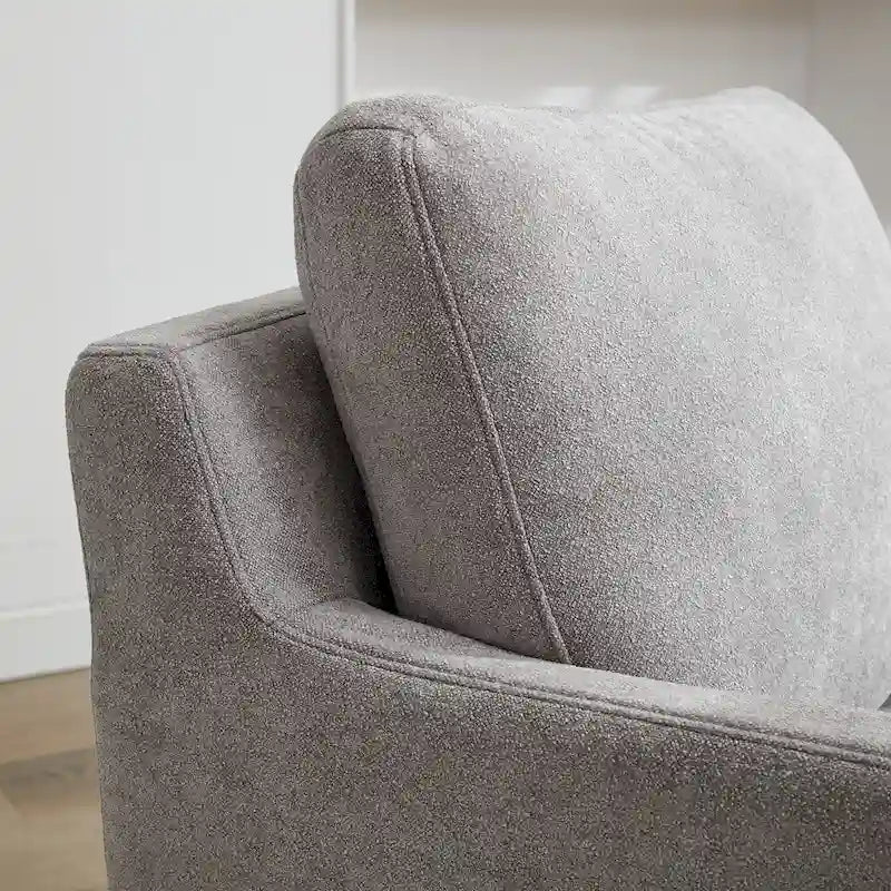 29.92 Chenille Swivel Accent Chair with Removable Cushion