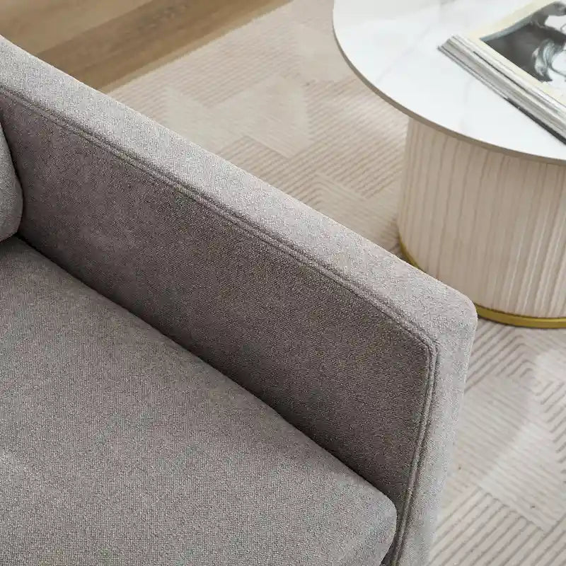 29.92 Chenille Swivel Accent Chair with Removable Cushion