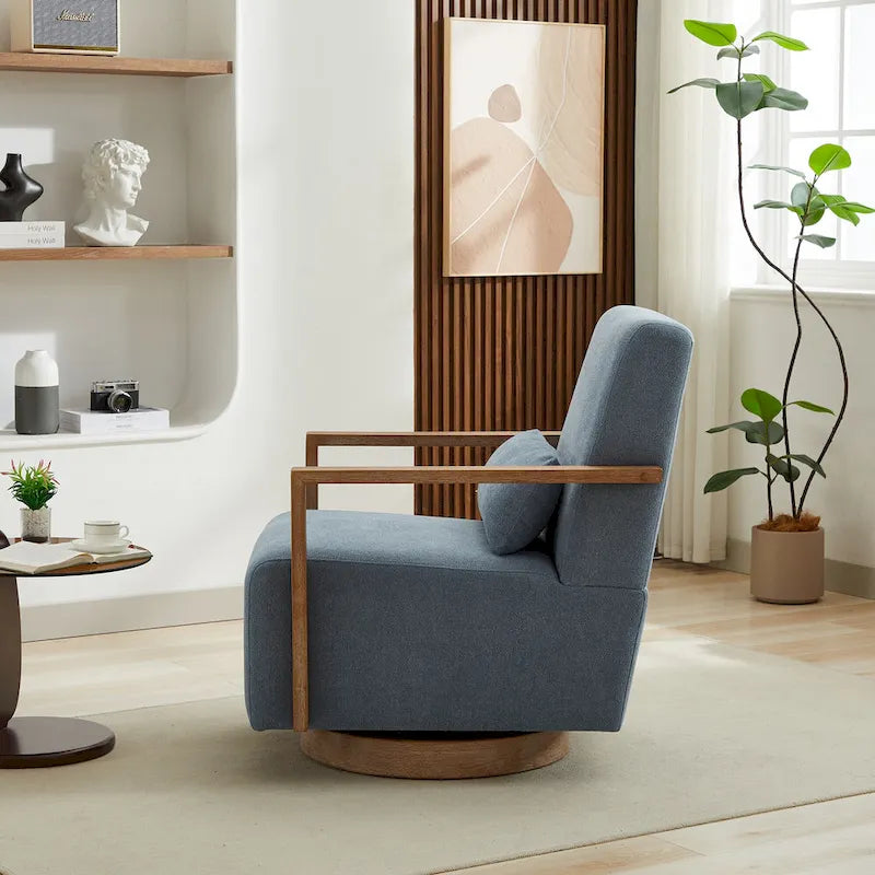 Fauteuil pivotant à 360° en mélange de lin 30,31