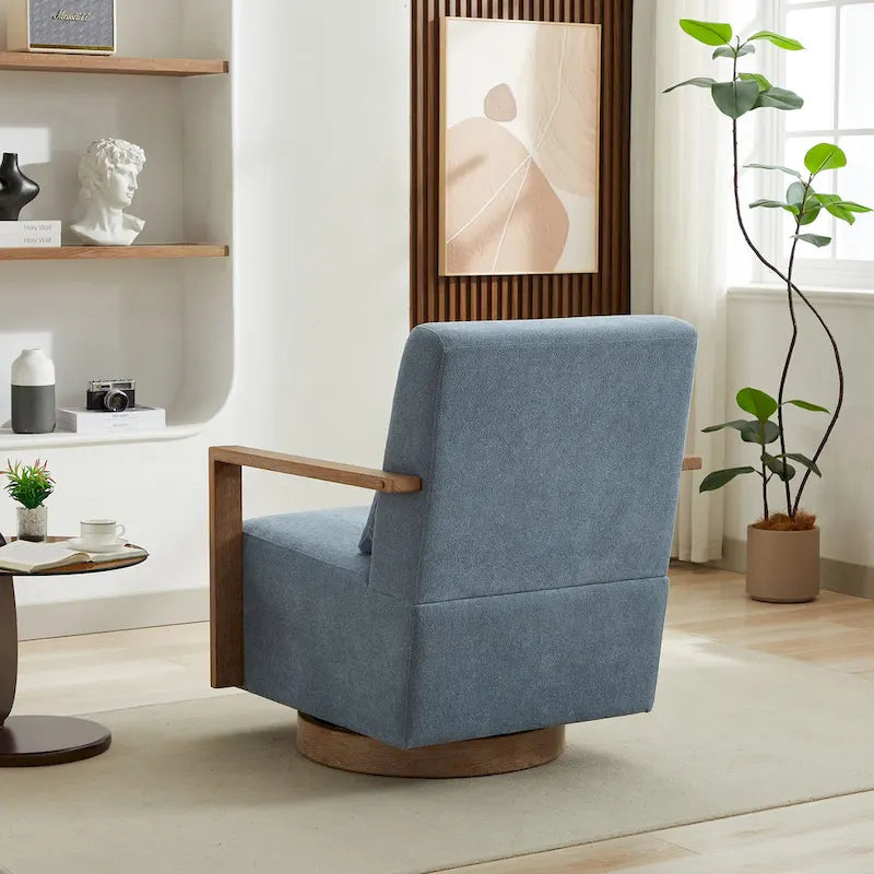 Fauteuil pivotant à 360° en mélange de lin 30,31