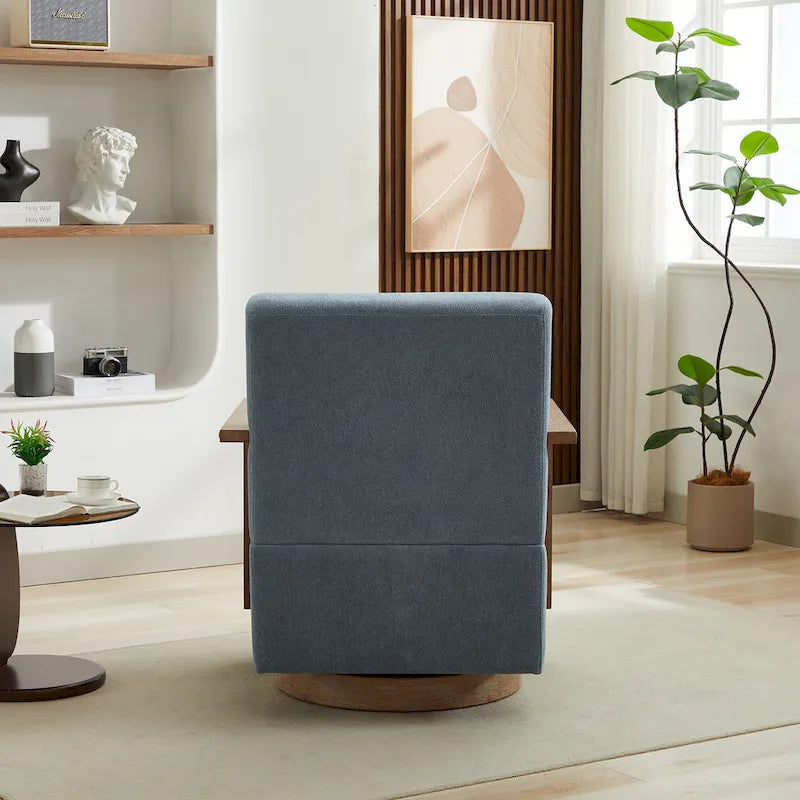 Fauteuil pivotant à 360° en mélange de lin 30,31