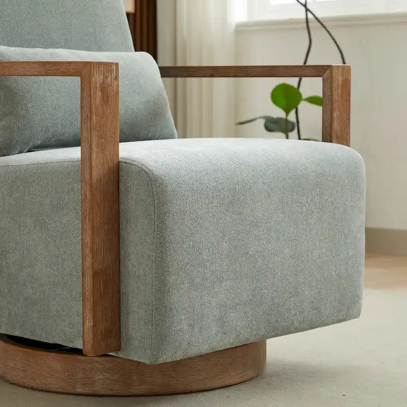 Fauteuil pivotant à 360° en mélange de lin 30,31