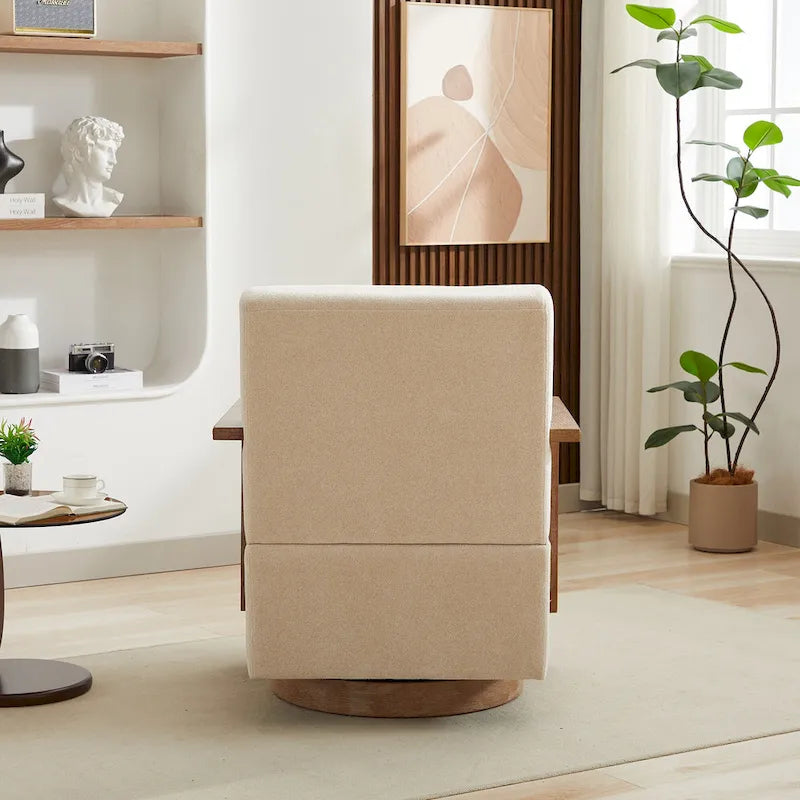 Fauteuil pivotant à 360° en mélange de lin 30,31