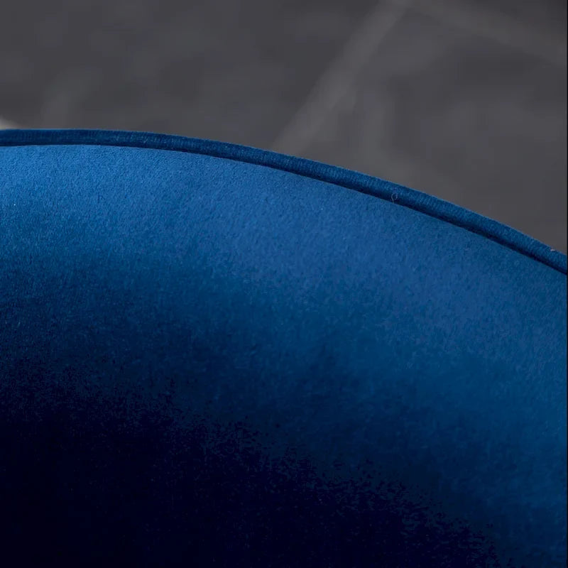 Blue 22 Upholstered Velvet Accent Chair with Swivel Base
