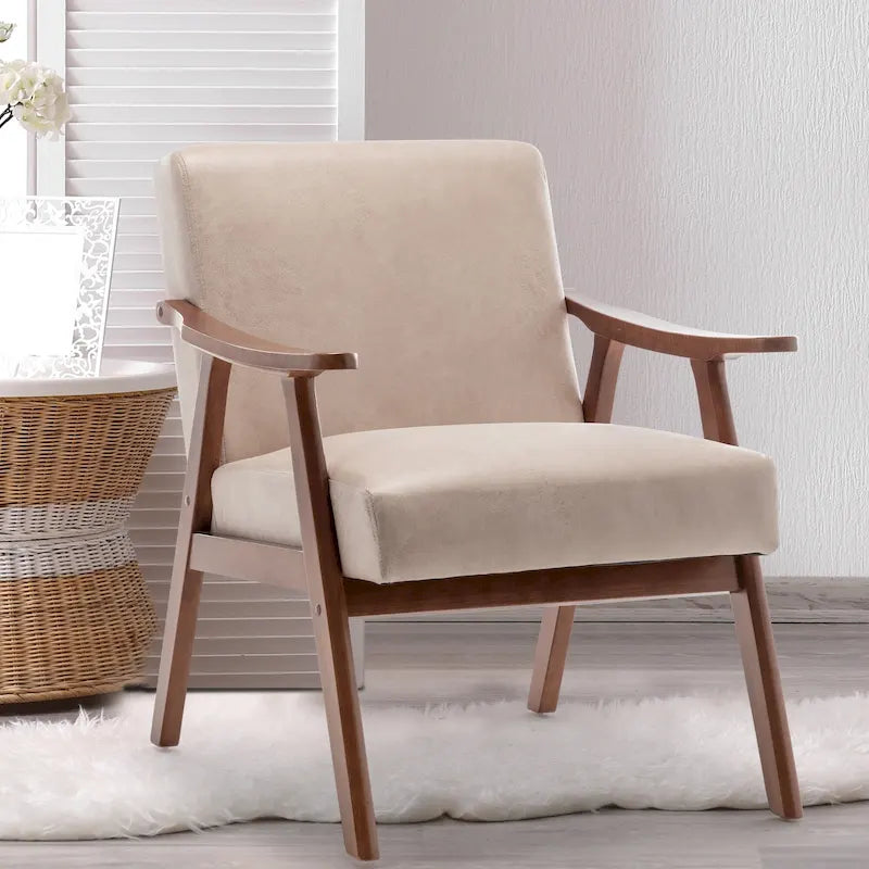 Living Room Chair with Solid Wood