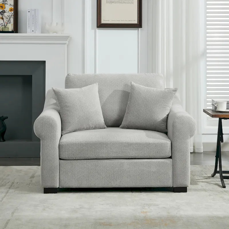 Modern Chenille Oversized Armchair